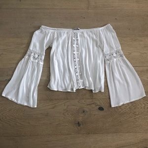 PAPAYA white off the shoulder shirt